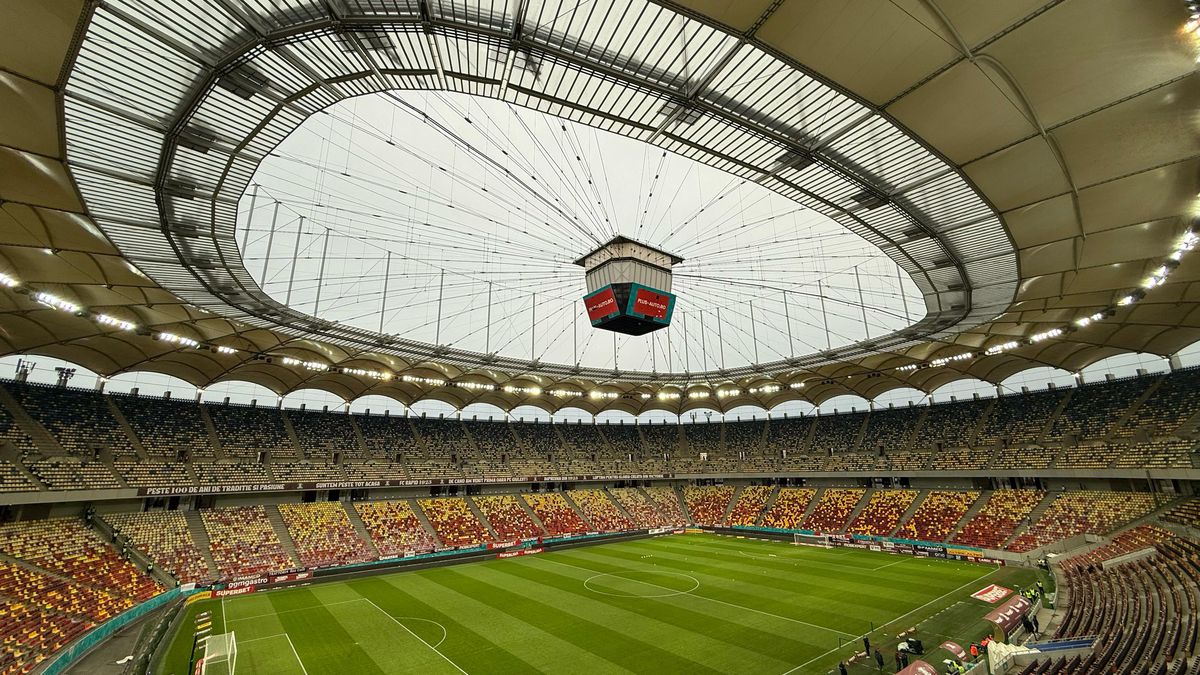 Arena Națională, cu însemnele Rapidului la derby-ul cu Dinamo