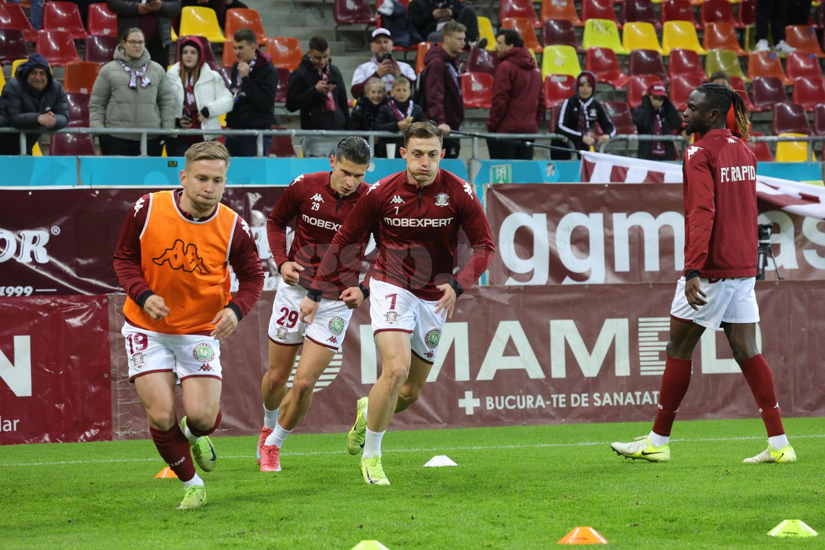 Imagini de la încălzire, Rapid - Dinamo