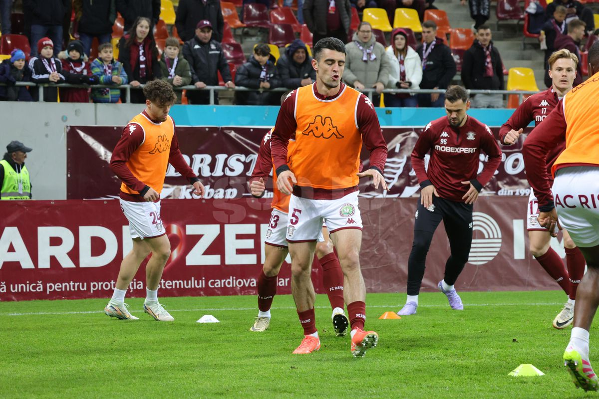 Imagini de la încălzire, Rapid - Dinamo