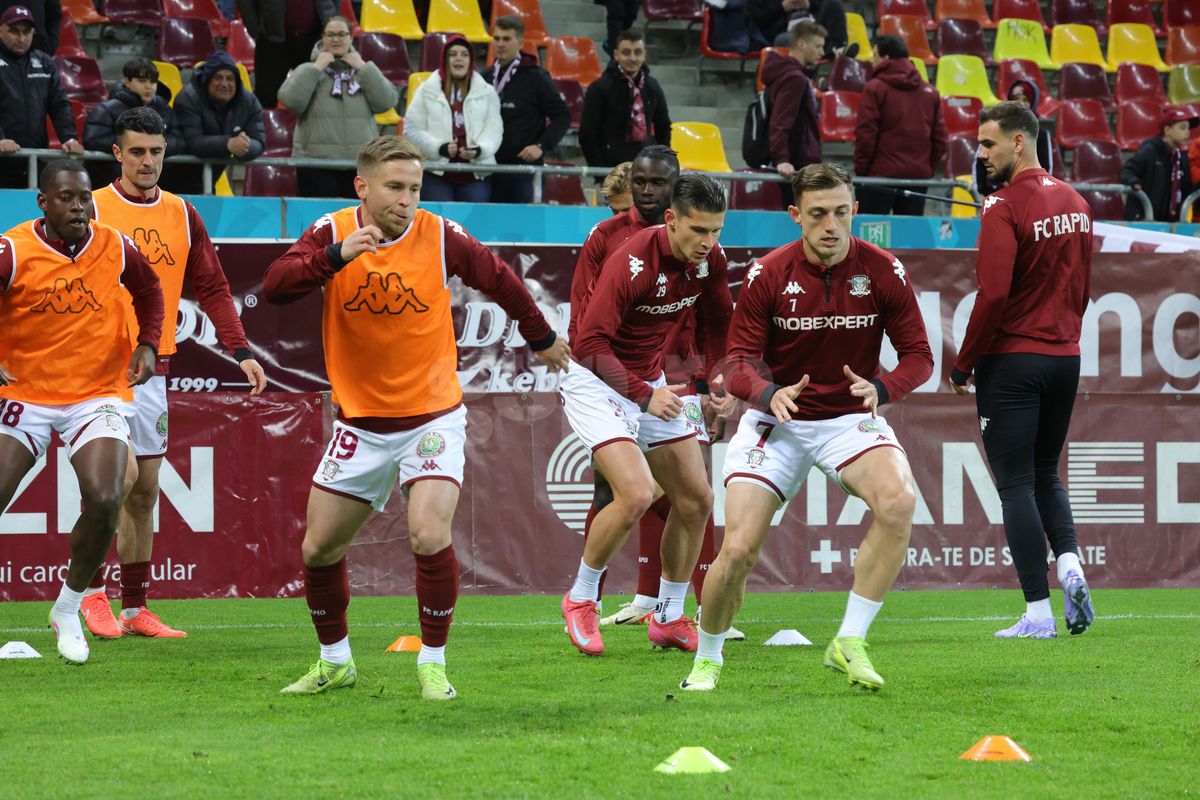 Imagini de la încălzire, Rapid - Dinamo