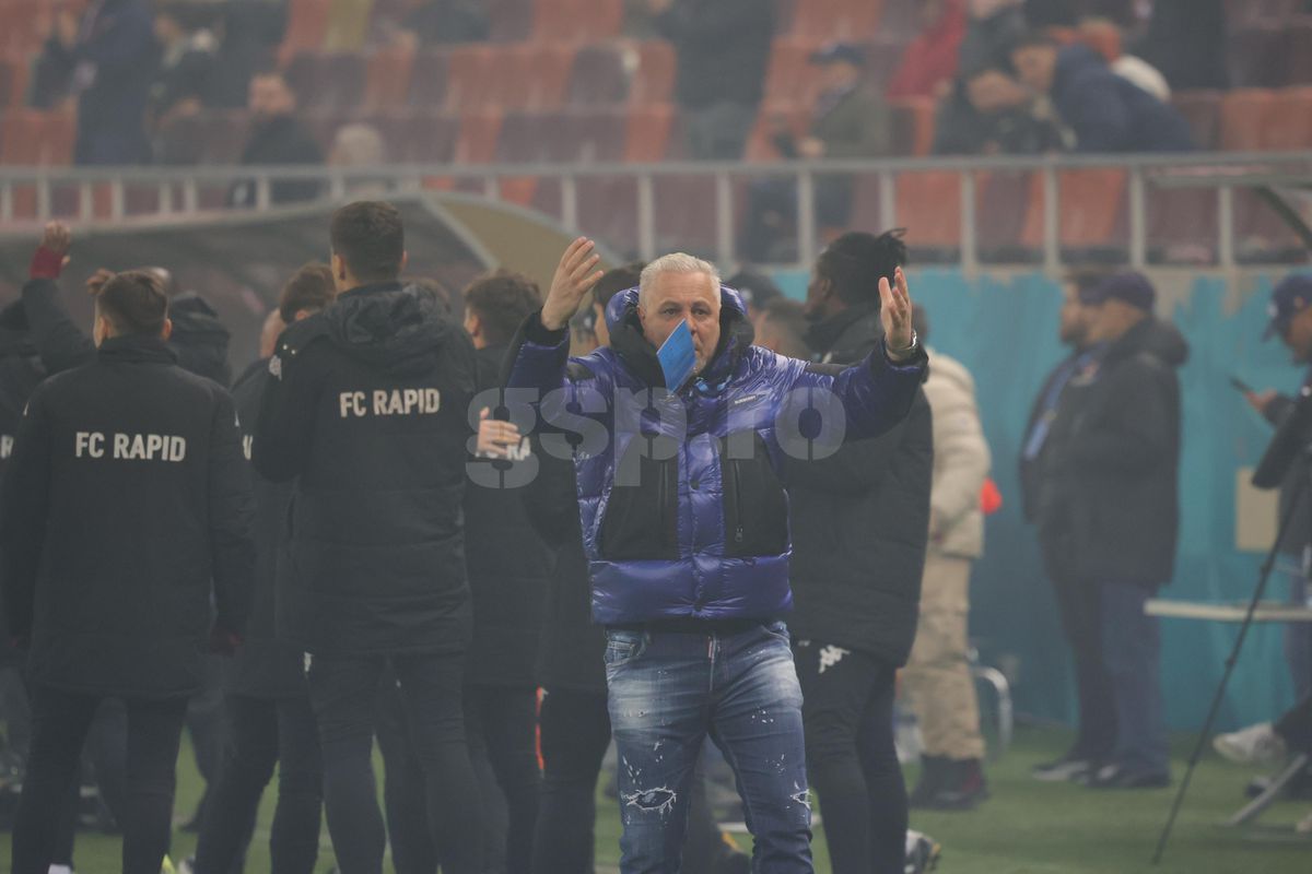 Gestul lui Marius Șumudică la adresa galeriei Rapidului » Tehnicianul a avut o criză de nervi