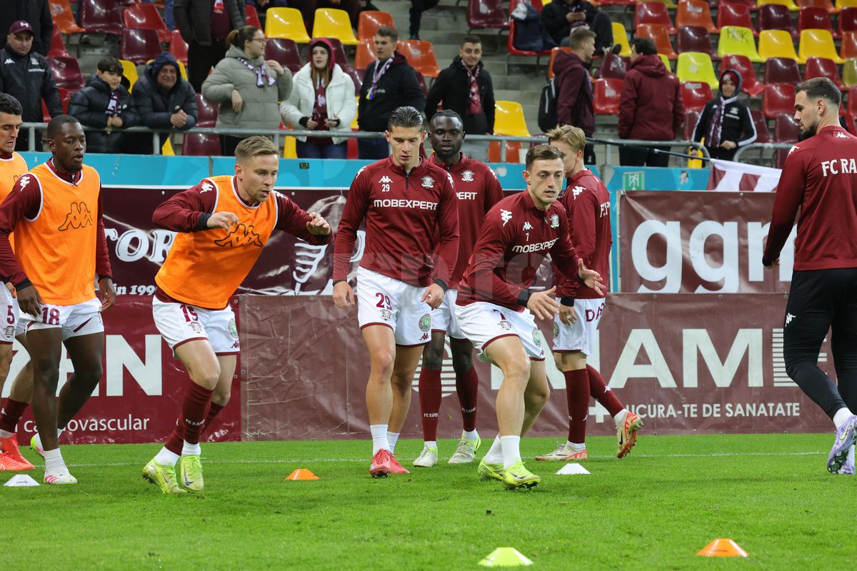 Imagini de la încălzire, Rapid - Dinamo