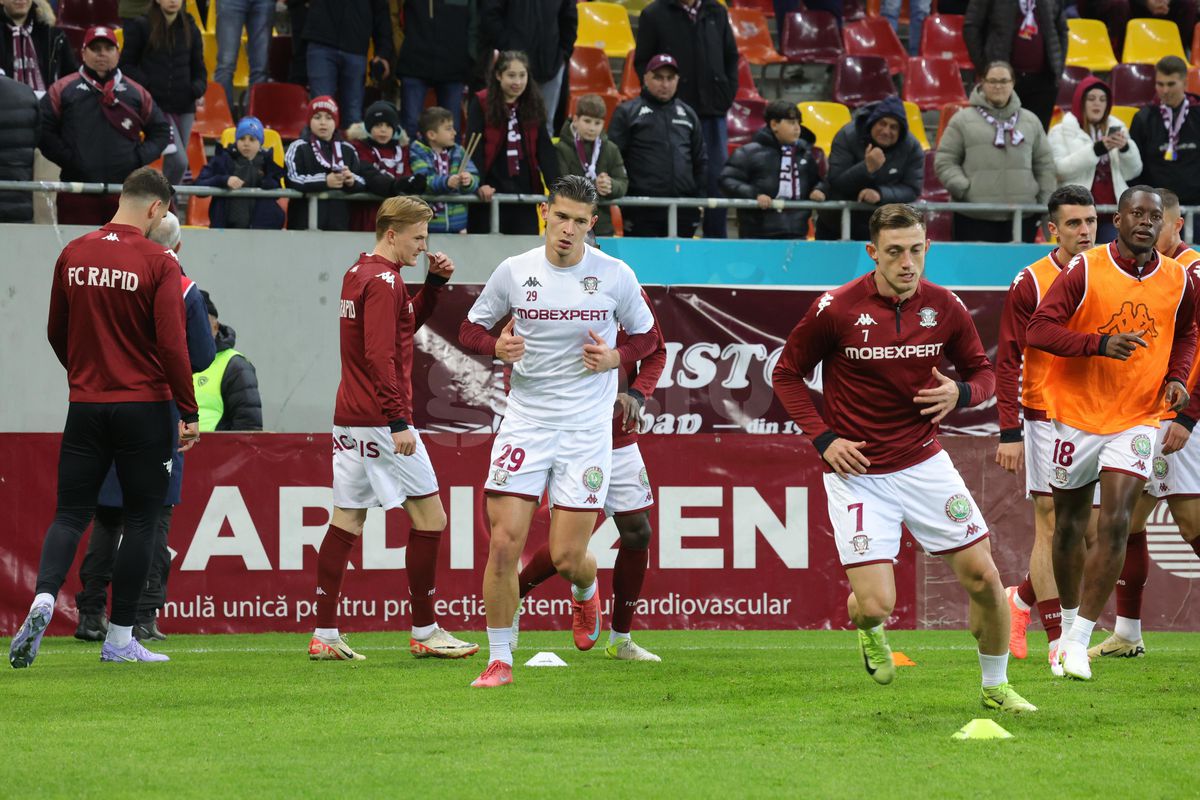 Imagini de la încălzire, Rapid - Dinamo