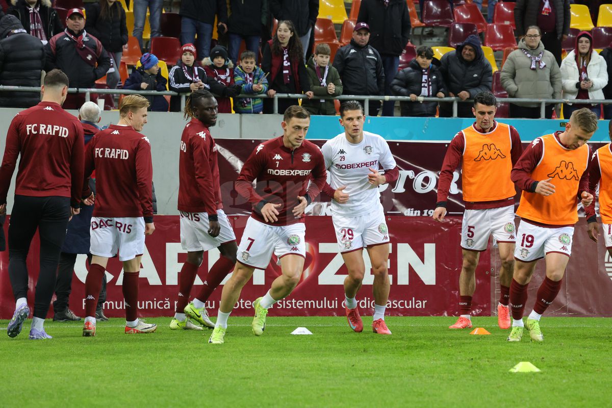 Imagini de la încălzire, Rapid - Dinamo