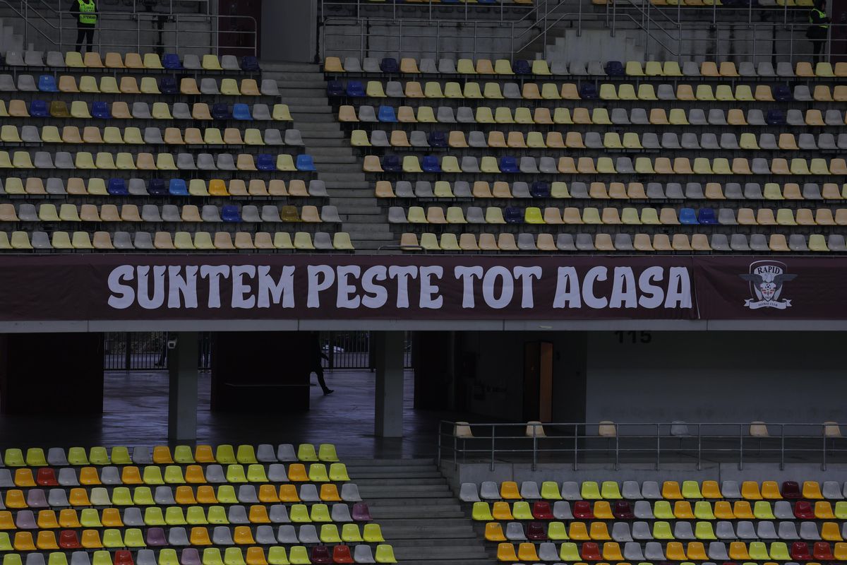 Arena Națională, cu însemnele Rapidului la derby-ul cu Dinamo