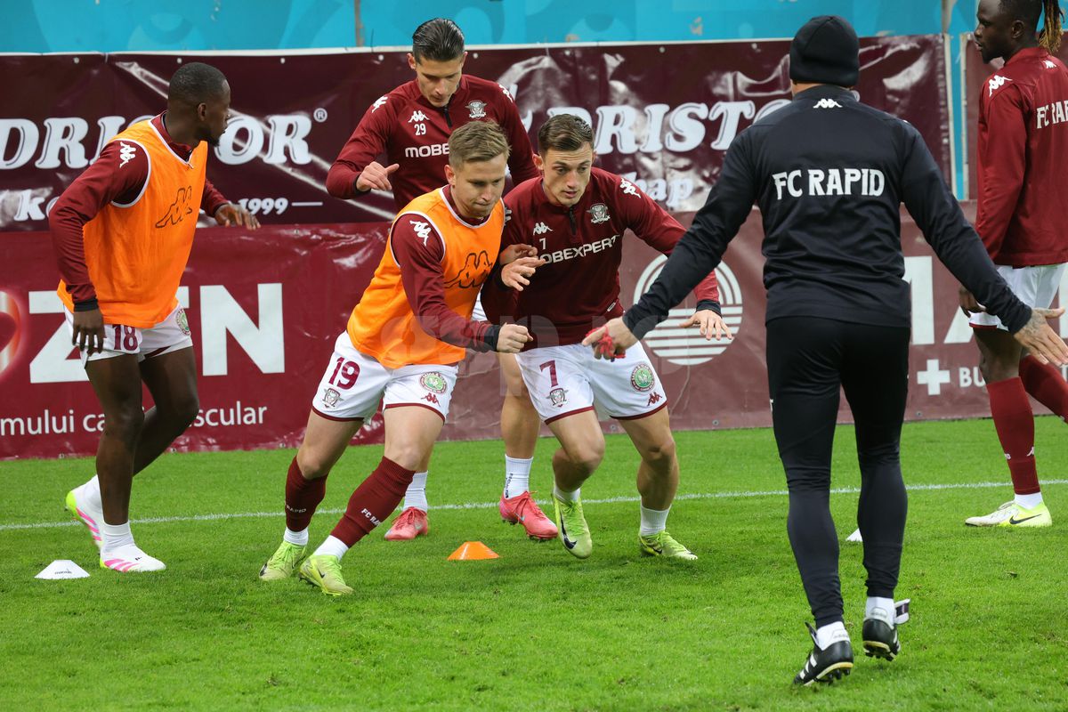 Imagini de la încălzire, Rapid - Dinamo