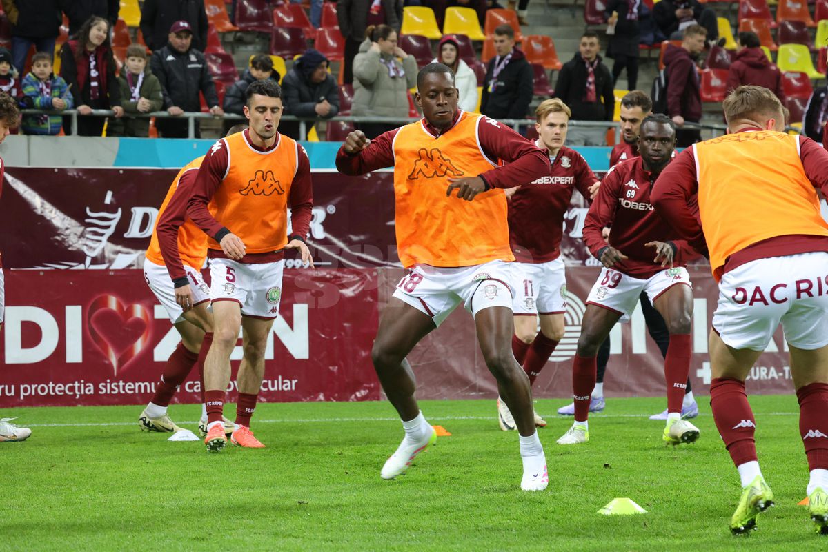 Imagini de la încălzire, Rapid - Dinamo