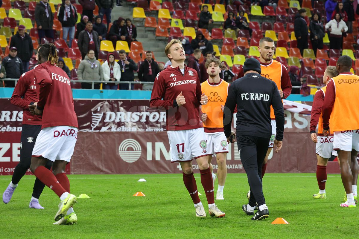 Imagini de la încălzire, Rapid - Dinamo