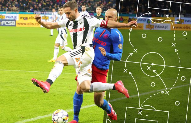 Cum a încercat Sabău să o surprindă pe FCSB » Rombul „imperfect” nu a funcționat