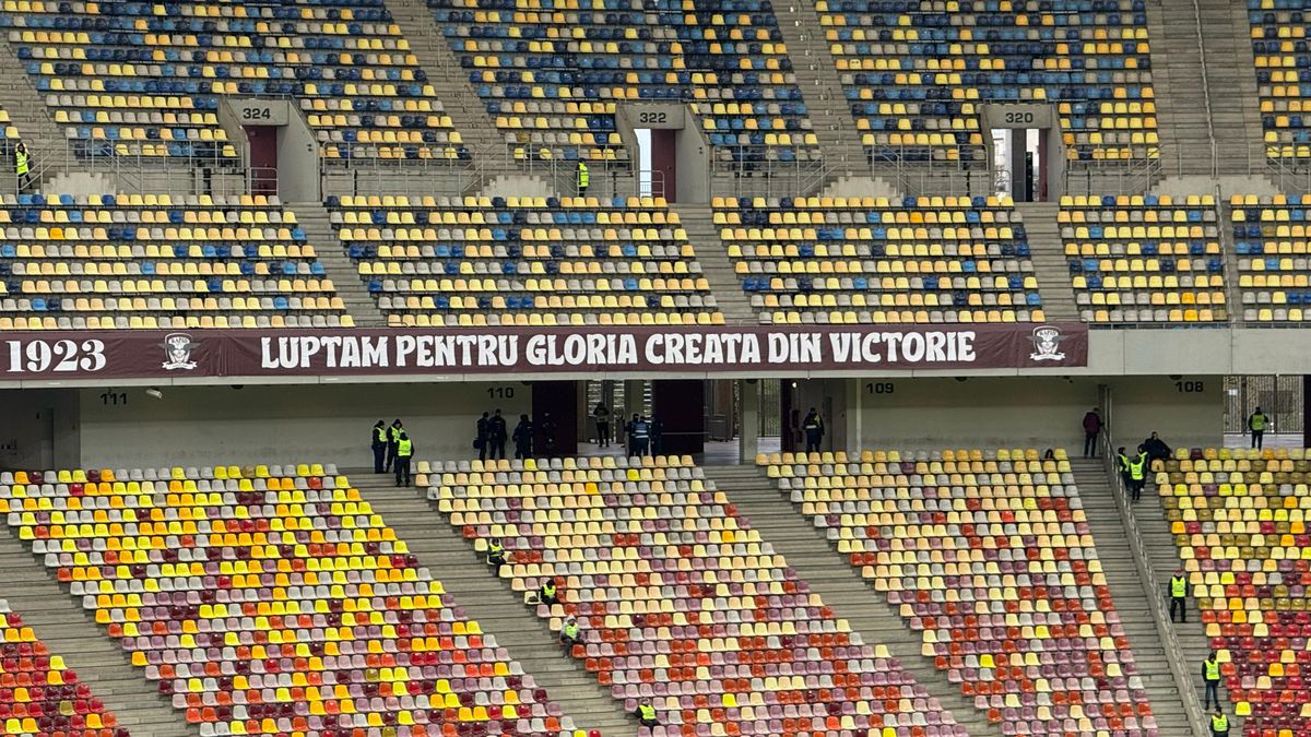 Arena Națională, cu însemnele Rapidului la derby-ul cu Dinamo