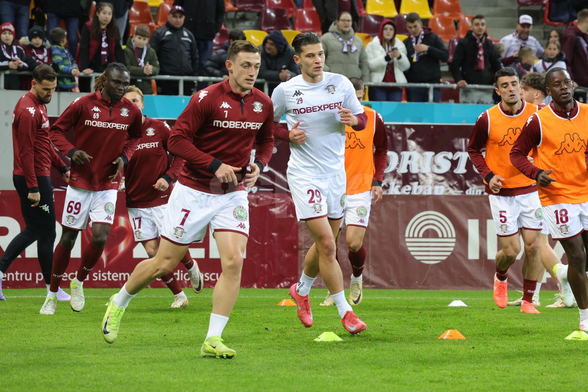 Imagini de la încălzire, Rapid - Dinamo