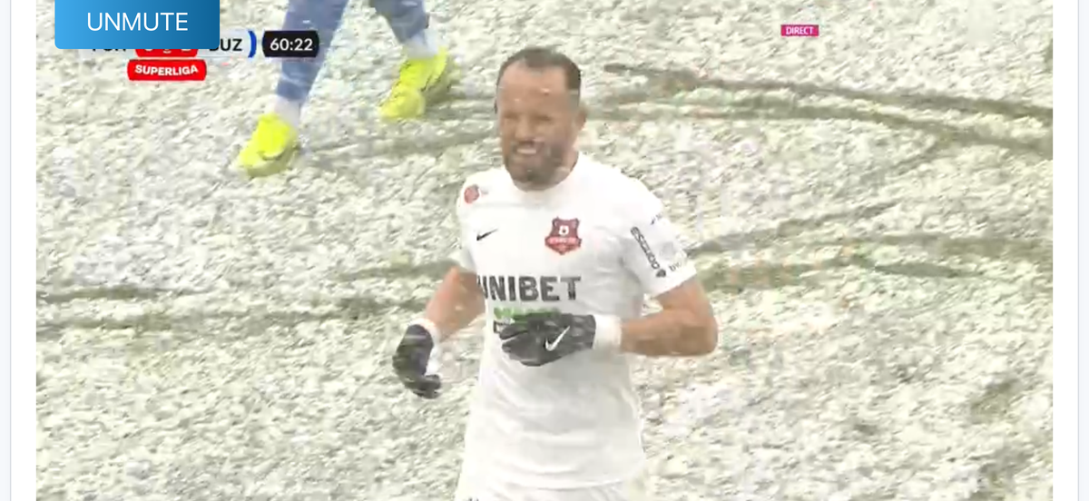 Neguț a dat zăpada de pe gazon la Hermannstadt - Buzau