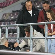 Cristiano Bergodi, revedere cu un fost elev la finalul meciului dintre Rapid și Universitatea Cluj / foto: Ionuț Iordache GSP