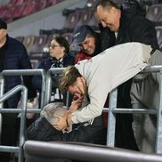 Cristiano Bergodi, revedere cu un fost elev la finalul meciului dintre Rapid și Universitatea Cluj / foto: Ionuț Iordache GSP