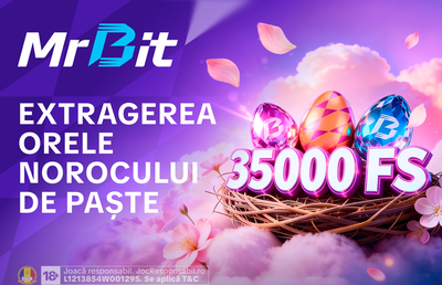 Orele norocului de Paște la MrBit: extrageri zilnice și 5.000 de rotiri gratuite în fiecare zi
