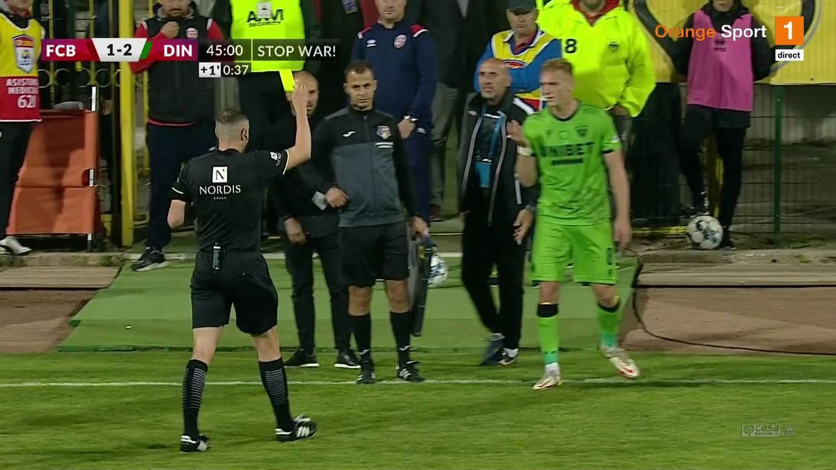 Dinamo, în „10” o repriză » Confuzie totală la Botoșani: de ce a fost eliminat Balthazar Pierret