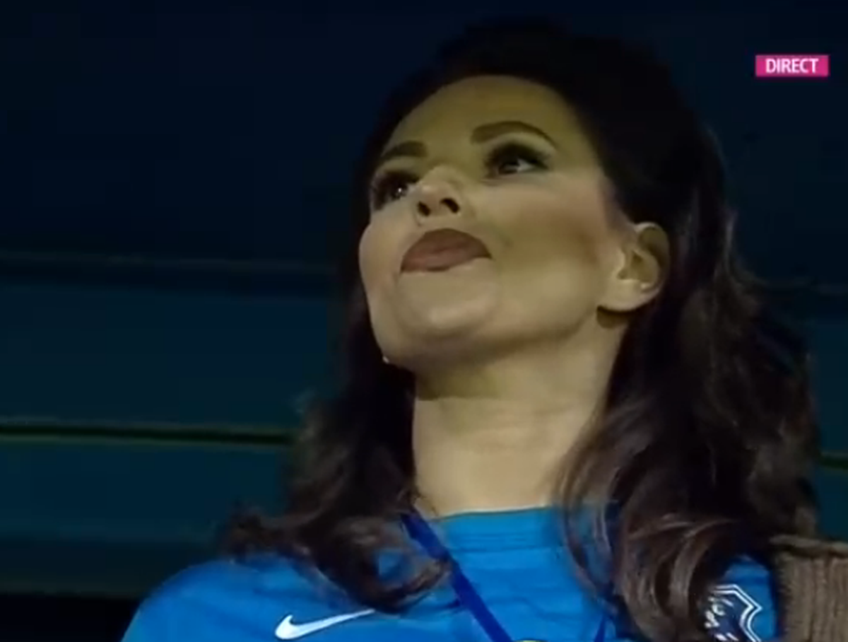 Andreea Bododel în tribune la Farul - Rapid