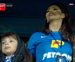 Andreea Bododel în tribune la Farul - Rapid