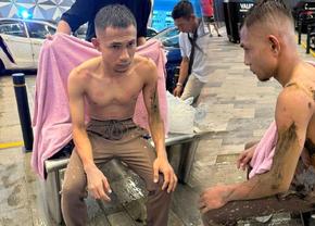 Un fotbalist a fost rănit într-un atac cu acid la un centru comercial