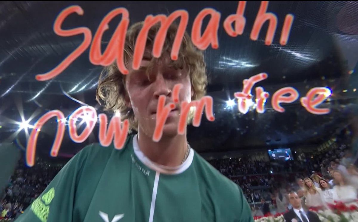 Ce înseamnă mesajul misterios scris de rusul Rublev pe cameră, după victoria de la Madrid: „Acum sunt liber!”