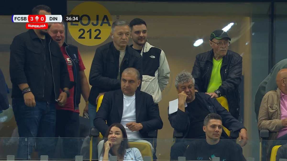 Momente inedite pe Arena Națională, cu Mircea Lucescu în prim-plan! Selecționerul a beneficiat de masaj pe toată durata meciului FCSB - Dinamo
