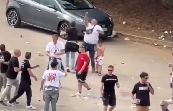 Scene reprobabile în Italia! Un bărbat a fost lovit cu brutalitate de ultrași chiar în fața fiului său