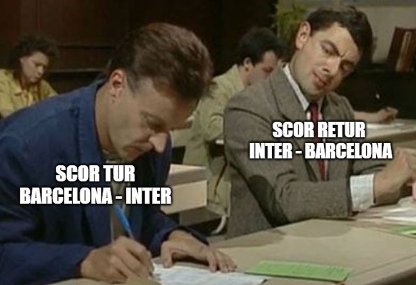 FOTO Cele mai tari meme-uri după semifinala epică dintre Inter și Barcelona » Catalanii, ținta ironiilor pe internet