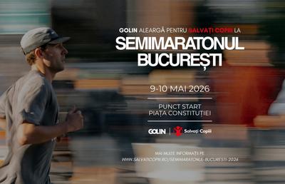 Golin aleargă pentru Salvați Copiii la Semimaratonul București și susține dotarea spitalelor cu echipamente vitale pentru nou-născuți