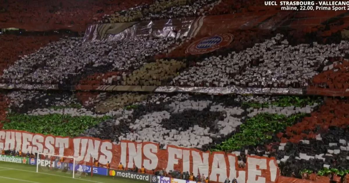 Scenografia lui Bayern la meciul cu PSG din semifinalele Ligii Campionilor