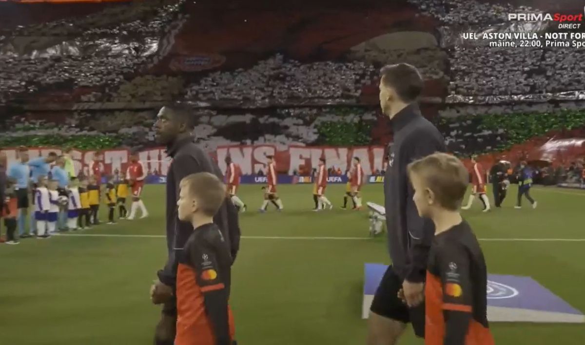 Scenografia lui Bayern la meciul cu PSG din semifinalele Ligii Campionilor