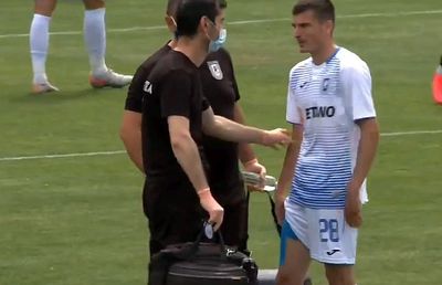 FOTO Alarmă pentru Cristiano Bergodi la Craiova: Mihăilă s-a accidentat cu Viitorul
