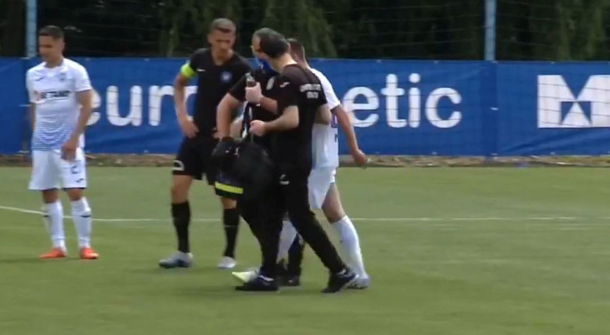 FOTO Alarmă pentru Cristiano Bergodi la Craiova: Mihăilă s-a accidentat cu Viitorul