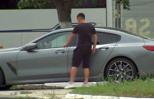 FOTO Duel în parcarea FCSB: „mașina de pește” a lui Olimpiu Moruțan, eclipsată de superachiziția etalată azi de Mirel Rădoi