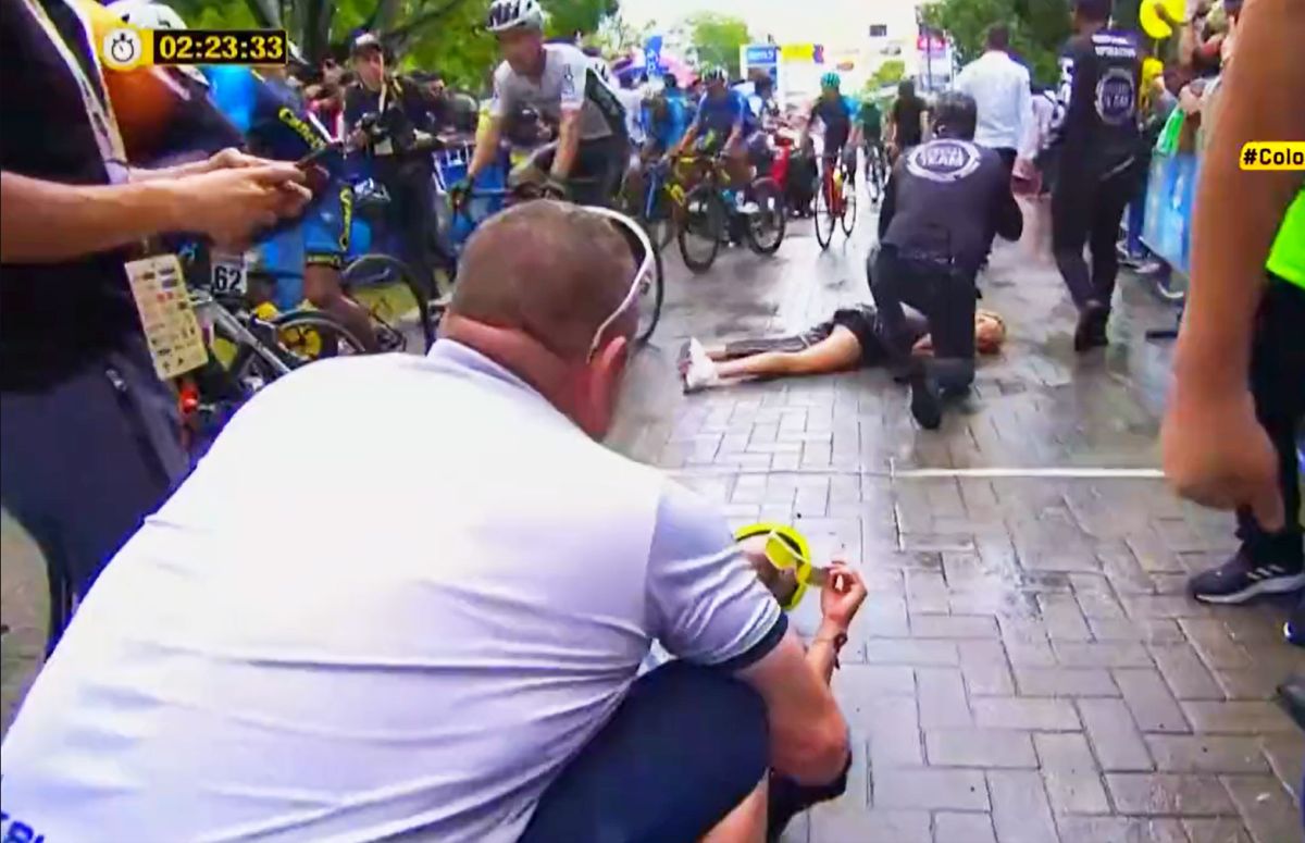 Accident incredibil în Turul Columbiei