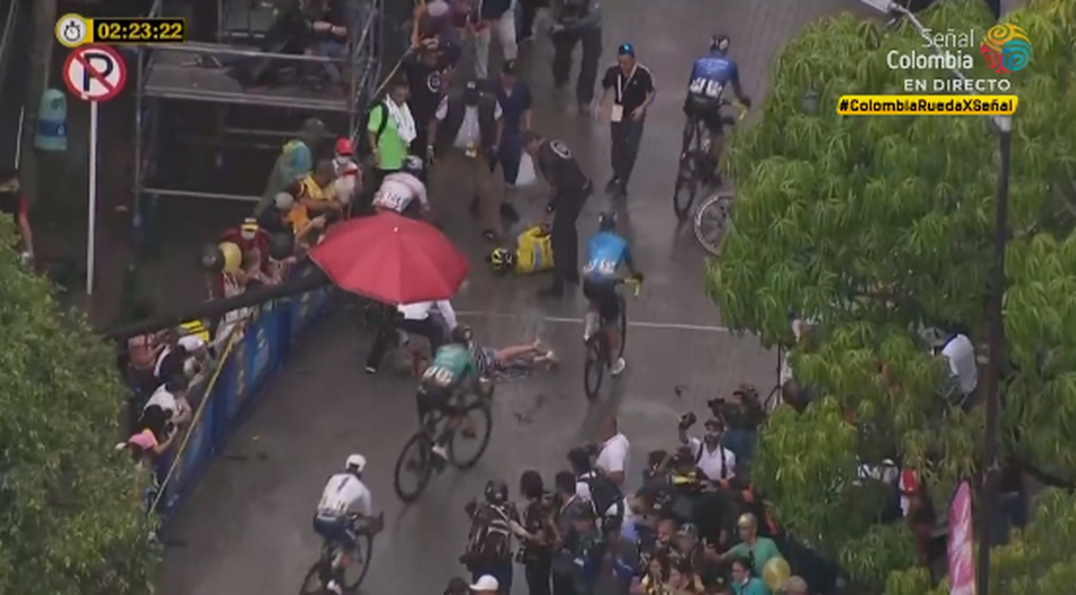 Accident incredibil în Turul Columbiei