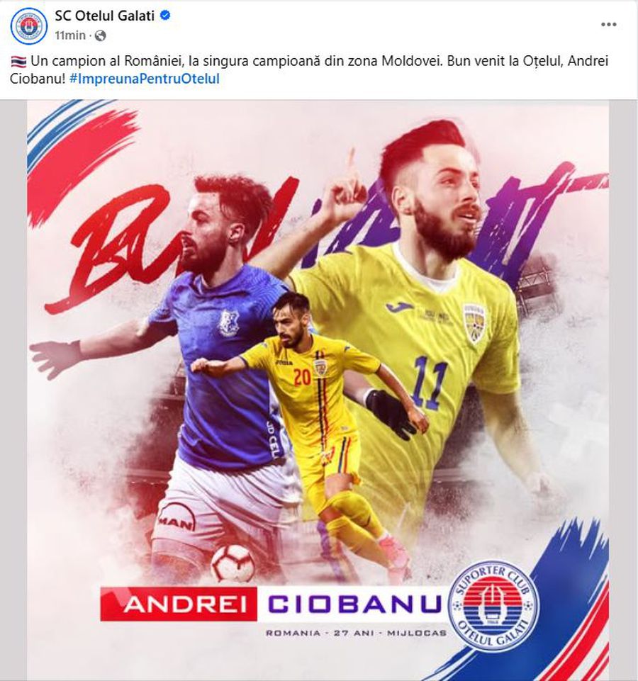 Sursă foto: Facebook Oțelul Fostul campion din Superliga a semnat cu Oțelul Galați: „Bun venit!”