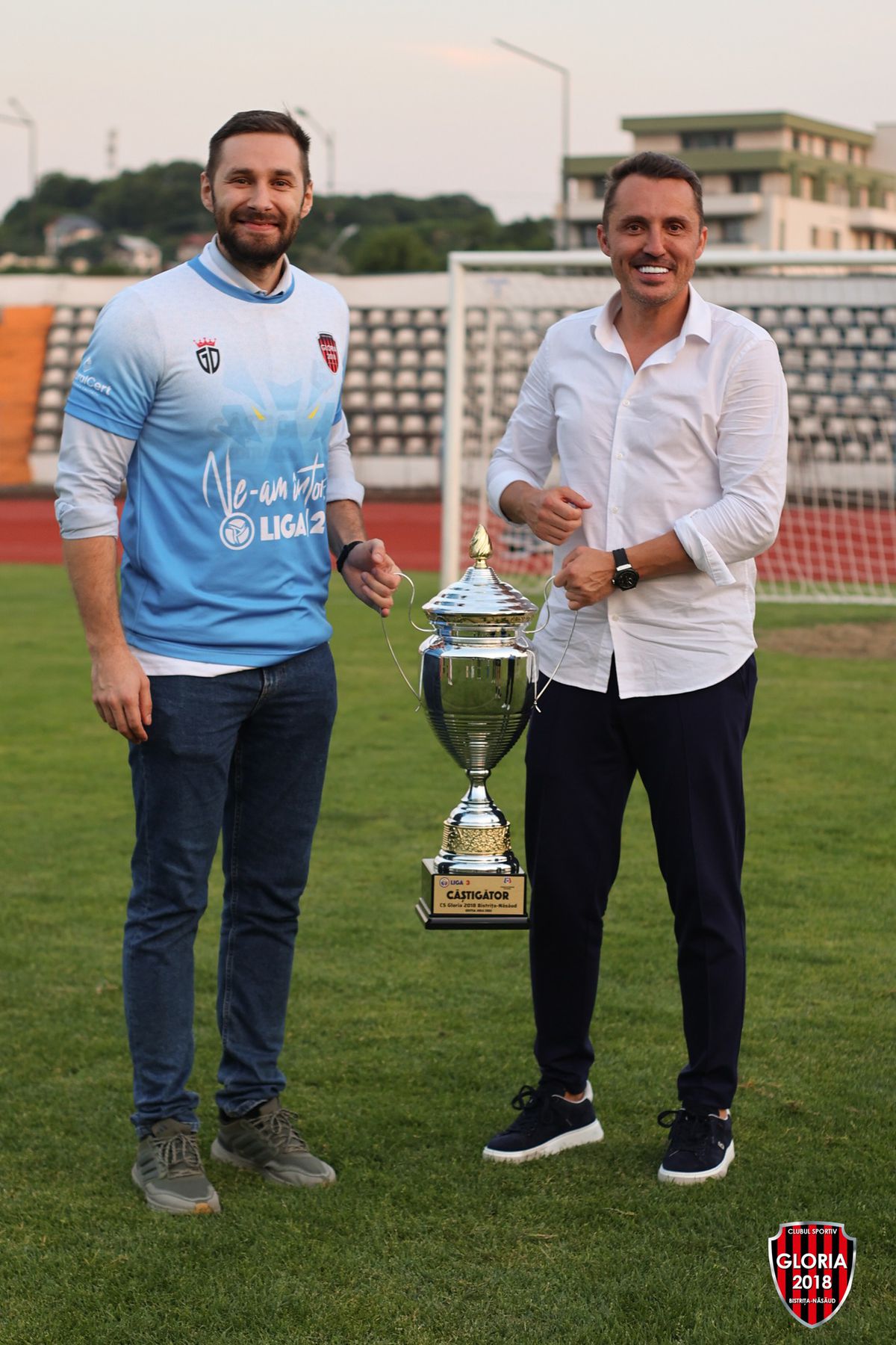 După 11 ani, numele Gloria Bistrița e din nou în Liga 2! Unul dintre artizanii promovării explică ce urmează: „Momentan nu putem urca în Superligă”