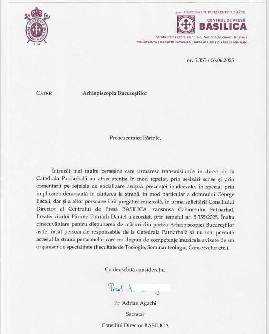 Gigi Becali nu mai poate cânta la Catedrala Patriarhală din București » Intervenția Patriarhului Daniel și reacția finanțatorului de la FCSB