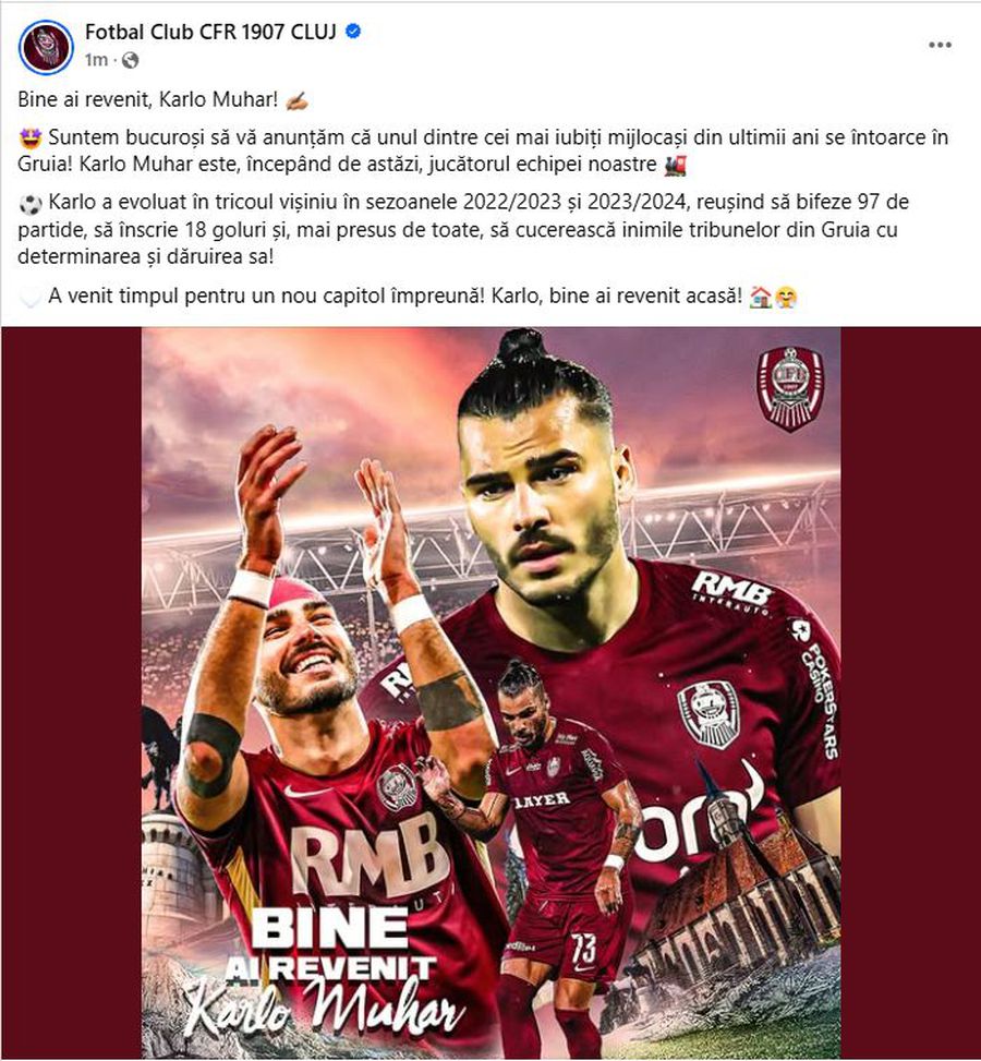 Karlo Muhar a fost prezentat oficial în Superliga: „A venit timpul pentru un nou capitol”. Urmează transferul #4, confirmat pentru GSP