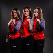 Portarii lui CSM, de la dreapta la stânga: Aisha Ametcea, Alexia Chiru și Alessia Iordache