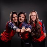 Portarii lui CSM, de la dreapta la stânga: Aisha Ametcea, Alexia Chiru și Alessia Iordache