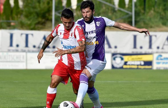 Amicalul FC Argeș -  Steaua Roșie Belgrad, încheiat la scor de neprezentare