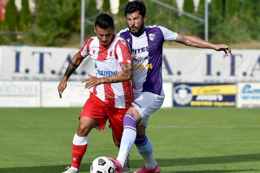 FC Argeș a pierdut cu 0-3 cel mai tare amical al verii. Sursă foto: Facebook Steaua Roșie Belgrad