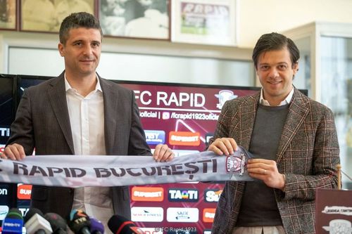 Victor Angelescu (dreapta), acționarul majoritar de la Rapid, anunță alte 2-3 transferuri la Rapid