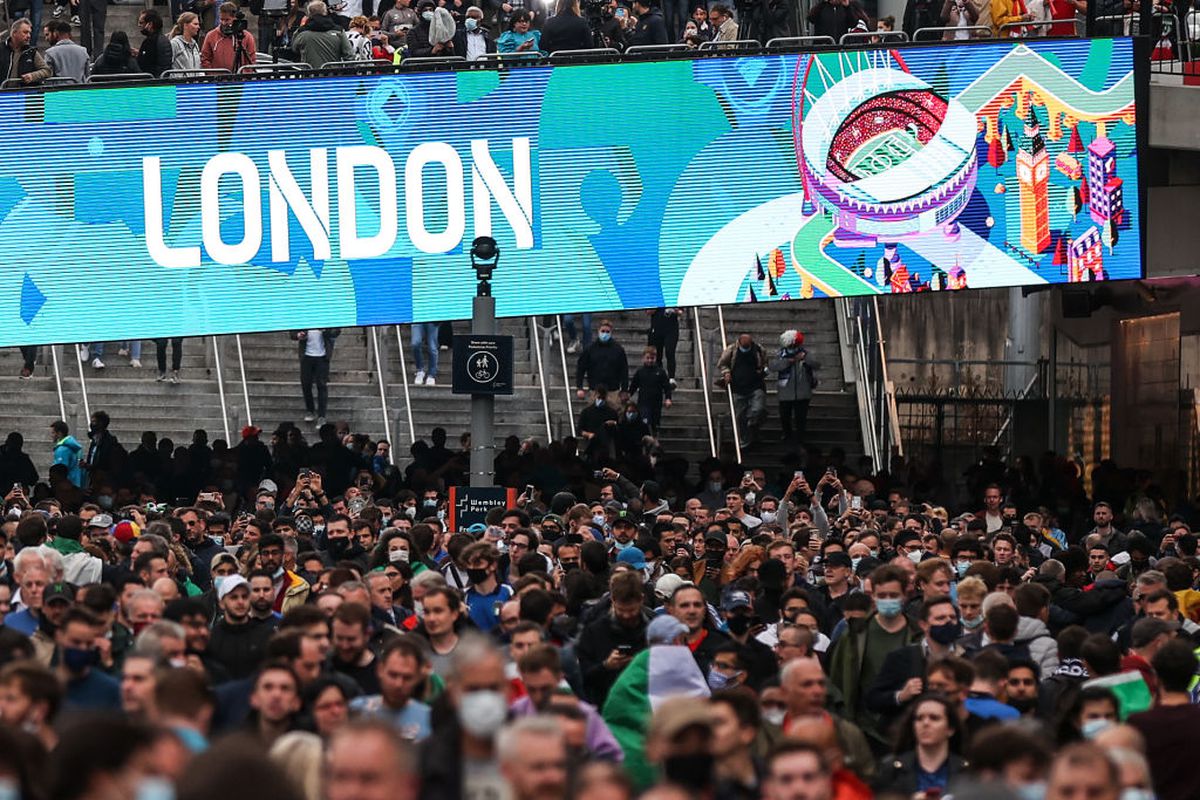 Italia - Spania, fani pe Wembley, semifinala Euro 2020 / FOTO: GettyImages