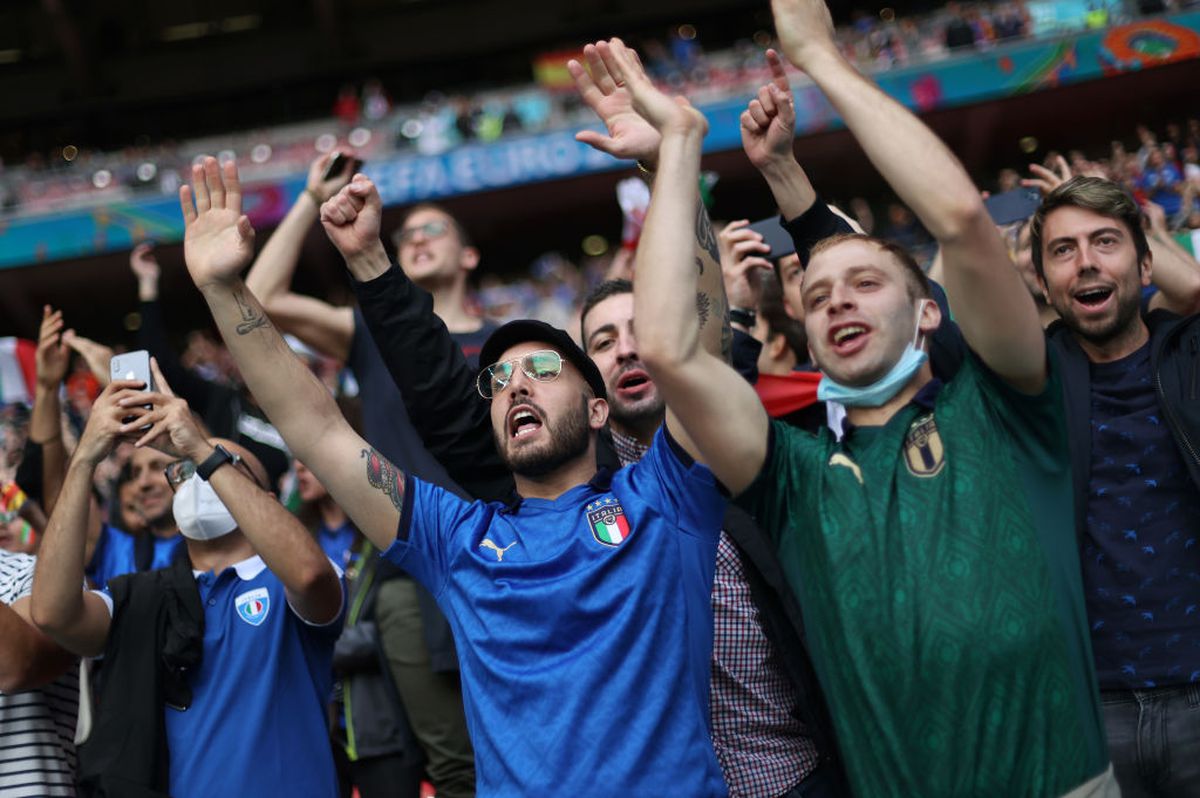 Italia - Spania, fani pe Wembley, semifinala Euro 2020 / FOTO: GettyImages