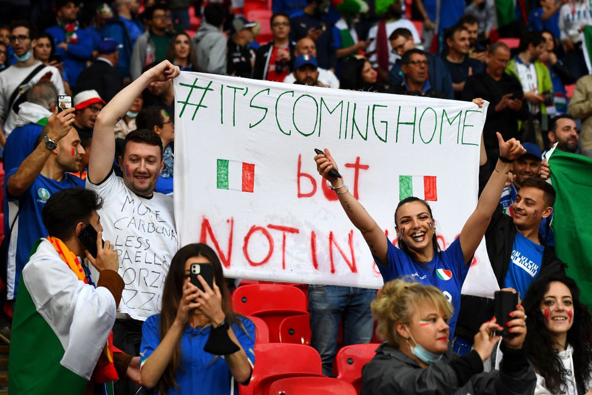 Italia - Spania, fani pe Wembley, semifinala Euro 2020 / FOTO: GettyImages