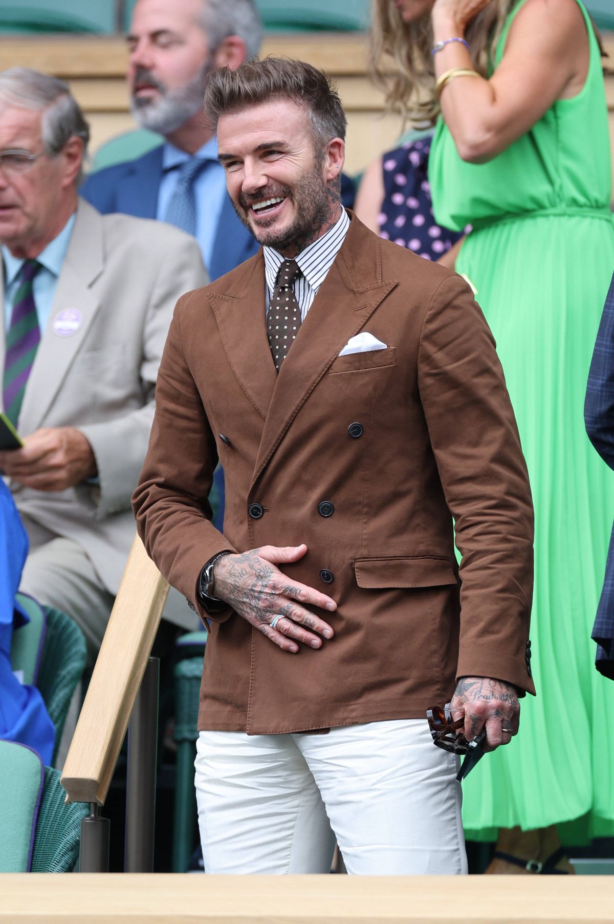 David Beckham, în tribune la meciul Simona Halep - Amanda Anisimova, semifinala Wimbledon 2022