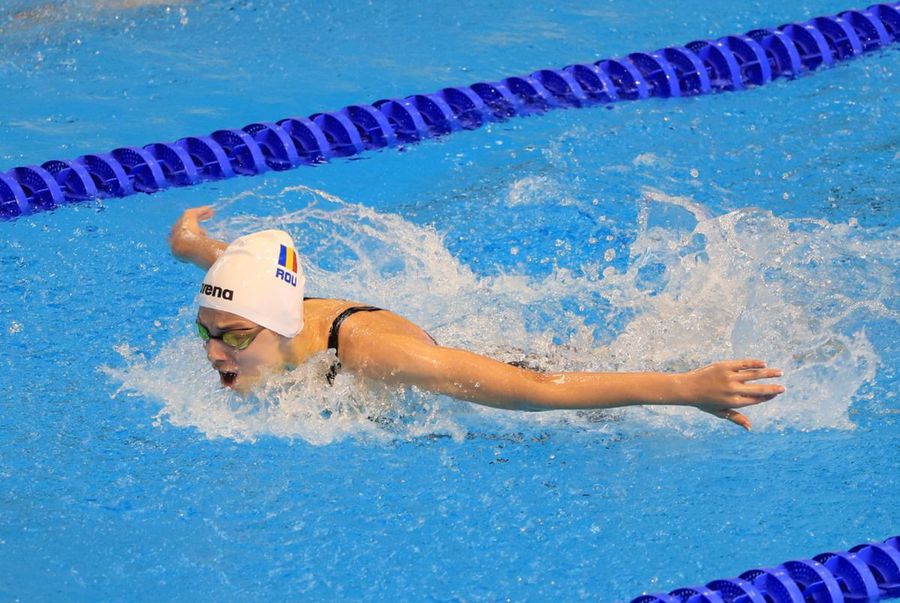 Eva Maria Paraschiv // foto: Facebook @ FRNPM România, două medalii în ziua a 2-a la Europenele de juniori de la Otopeni » Popovici, AUR la 200m liber + ARGINT la ștafeta combinată de 4x100m liber!