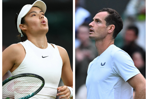 Emma Răducanu și Andy Murray la Wimbledon 2024 Foto: Imago